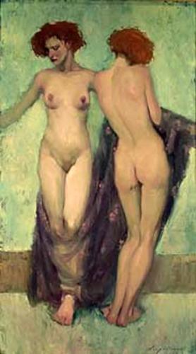 Front and back - Painting by © Malcolm T. Liepke - AmorArt