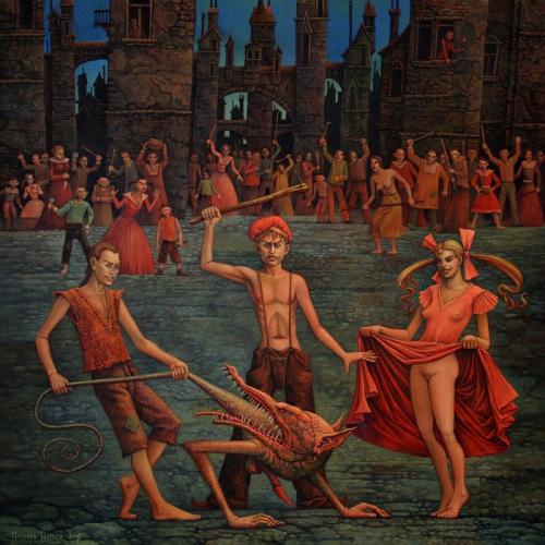 Games in Purgatory - Oil Painting by © Michael Hutter - AmorArt