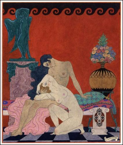 George Barbier - Les chansons de bilitis George Barbier (Nantes, Francia, 1882-1932) è stato un pittore, stilista e illustratore francese la cui vita ci è poco conosciuta, ma il suo lavoro è un chiaro esponente di quello che è noto come art-deco. 