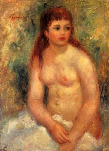 Giovane donna seduta, nuda
