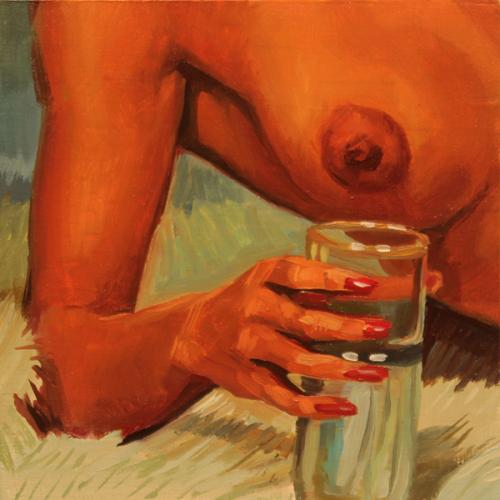 Glass Of Water - Painting oil on wood by © Seth Armstrong - AmorArt