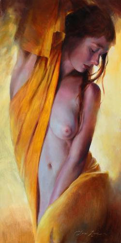 Golden - Painting by © Anna Rose Bain - AmorArt