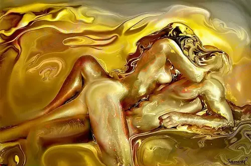 Golden woman on top - Digital Art by © H. Samarel - AmorArt