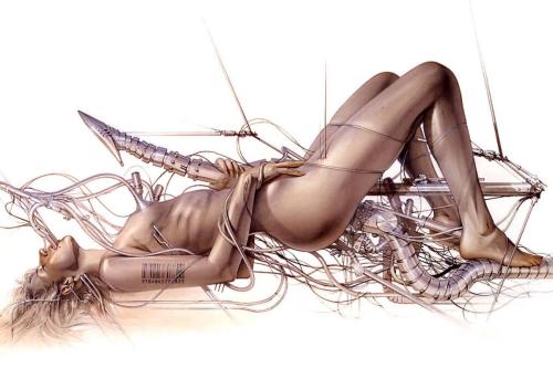 Gynoid - 6 - Erotic Illustration by © Hajime Sorayama - AmorArt