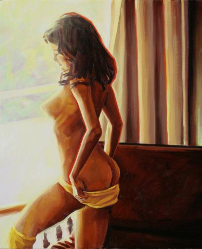 Heavenly Honey In Heartwarming Color - Painting oil on wood by © Seth Armstrong - AmorArt