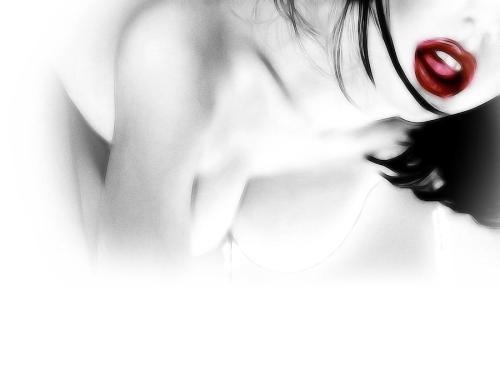 Her red lips - Digital Artwork Steve K © AmorArt
