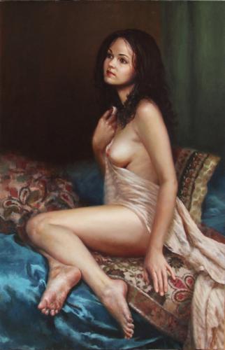 Hope - Nude figurative painting by © Momo Zhou - AmorArt_08