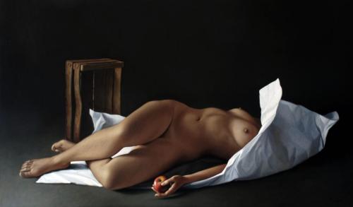 Il Frutto Proibito 2008 - olio su tavola - Painting by © Vittorio Polidori - AmorArt