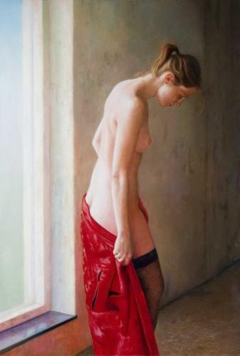 In the early morning - Painting oil on wood by © Herman Tulp - AmorArt