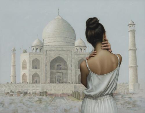 India - Hyperrealist Painting by © Omar Ortiz - AmorArt