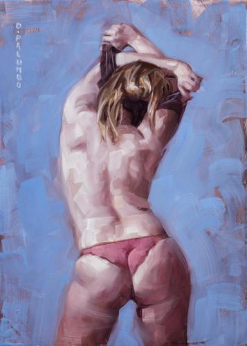 Janette #42 - Painting oil on panel by © David Palumbo - AmorArt