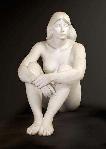 Joan Rebull - Nudo sedutoJoan Rebull (Reus, Catalogna, Spagna, 1899-1981) è stato il creatore di un'opera scultorea classicista che può essere inquadrata nel Novecentismo catalano.