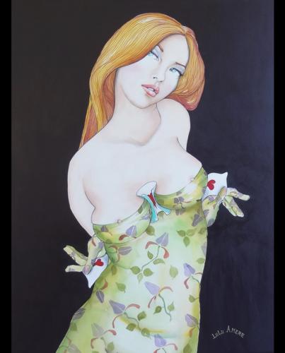 La joueuse - Painting by © Lulu Amere - AmorArt