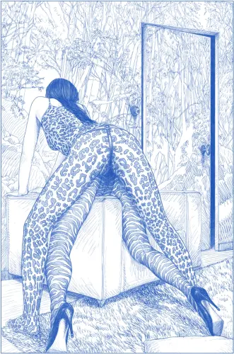 La panthère et le zèbre (Febbre della giungla) - Drawing by Apollonia Saintclair - AmorArt