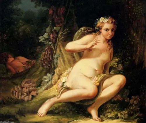 La tentazione di Eva di Jean-Baptiste-Marie PierreTorniamo indietro nella macchina del tempo e proviamo a visualizzare, come se fossimo nel 18° secolo, l'opera dell'artista Jean-Baptiste-Marie Pierre (Parigi, Francia, 1714-1789).