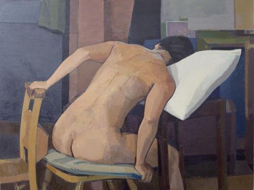 Large reclining back - 2014 - Painting by Andy Pankhurst - AmorArt