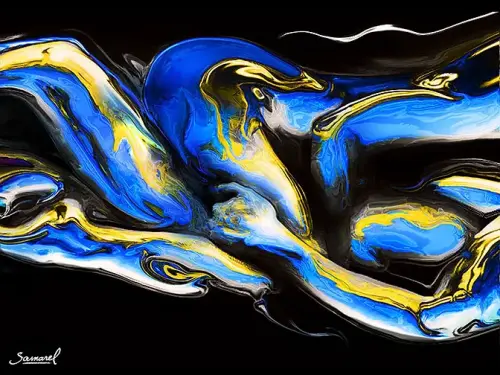Lay me blue - Digital art by © H. Samarel - AmorArt