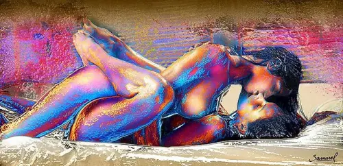 Lesbian lovers - Digital Art by © H. Samarel - AmorArt