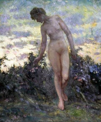 Lillian Genth (Philadelphia, Pennsylvania, USA, 1876-1953) è stata una delle grandi artiste impressioniste americane. Ci ha presentato, quasi sempre, una donna nuda in mezzo alla natura.