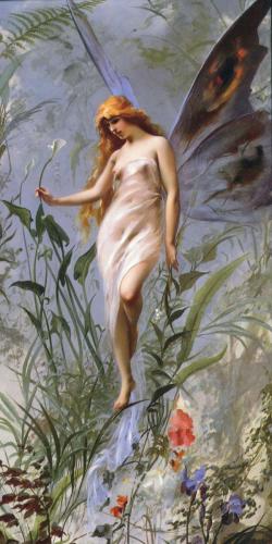 Lily Fairy 1888 - Painting by © Luis Ricardo Falero - AmorArt