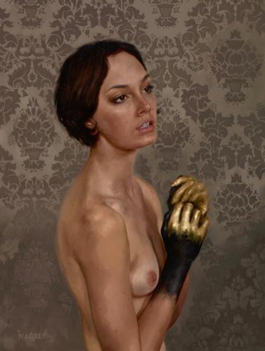 Luster - Painting oil on wood by © Aaron Nagel - AmorArt