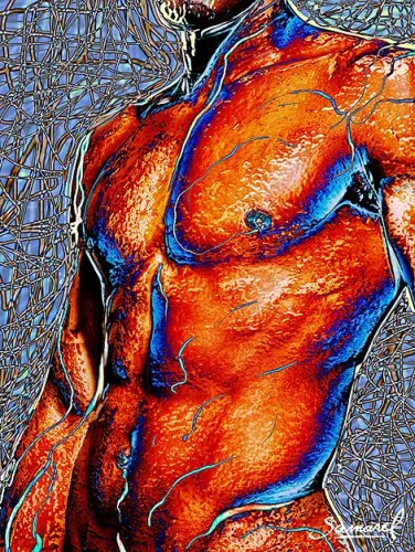 Male nude - Digital Art by © H. Samarel - AmorArt