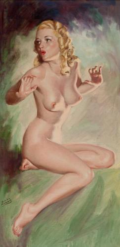 Marilyn Monroe - Painting oil on canvas by © Earl Moran - AmorArt