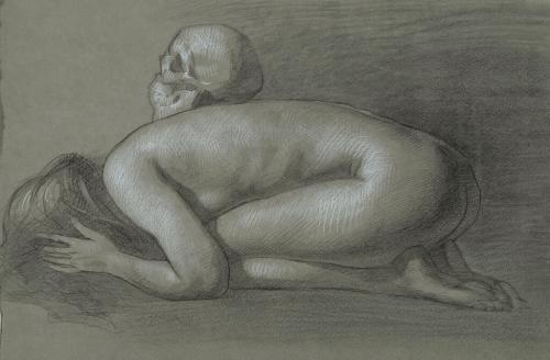 Memento Mori - Charcoal and pencil by © Patricia Watwood - AmorArt