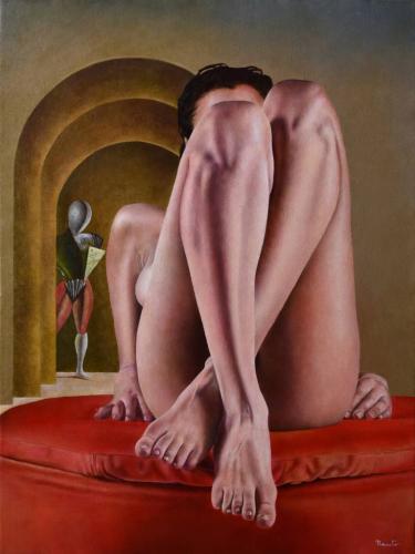 Metaphysical dream - Painting oil on canvas by © Antonio Nasuto - AmorArt
