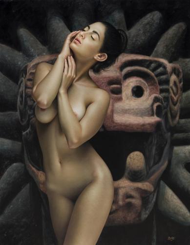 México - Hyperrealist Painting by © Omar Ortiz - AmorArt