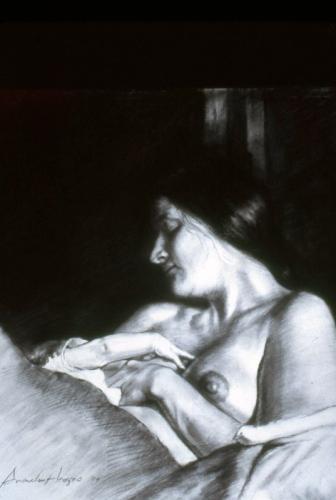 Mother and child - Drawing by © Snowden Hodges