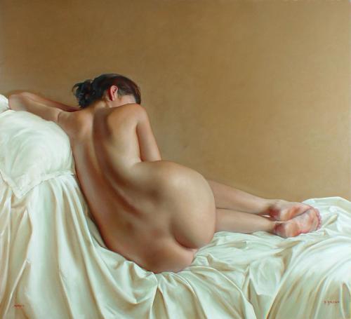 Nude Curled - Painitng by © Paul Brown - AmorArt_04