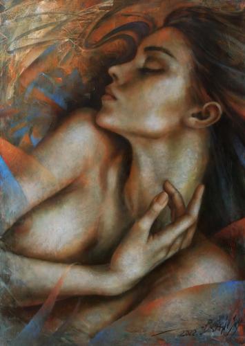 Nude Female 2022 - Painting oil on canvas by © Arthur Braginsky - AmorArt