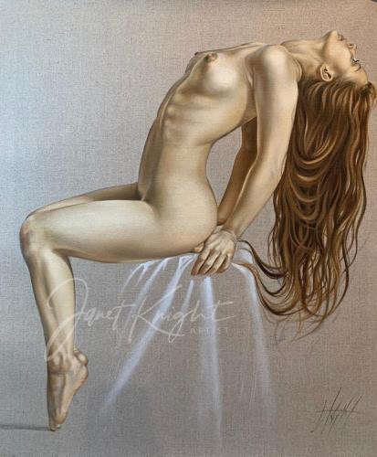 Nude Series 'Carmen' - Painting oil on linen by © Janet Knight - AmorArt