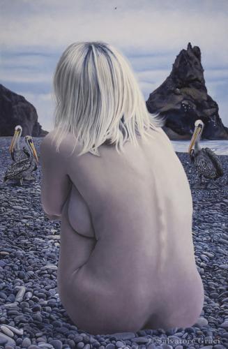 Nude With Pelicans - Painting by © Salvatore Graci - AmorArt