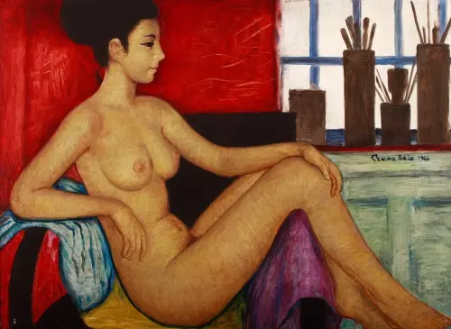 Nude in the Atelier II - Painting by © Béla Czene - AmorArt