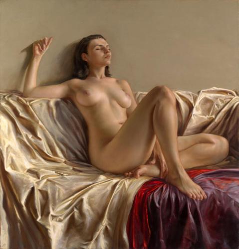 Nude reclining II - Painitng by © Paul Brown - AmorArt