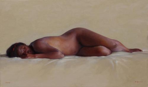 Nude sleeping - Painitng by © Paul Brown - AmorArt