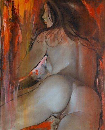 Nudo II - Painting oil on canvas by © Fazio Lauria - AmorArt