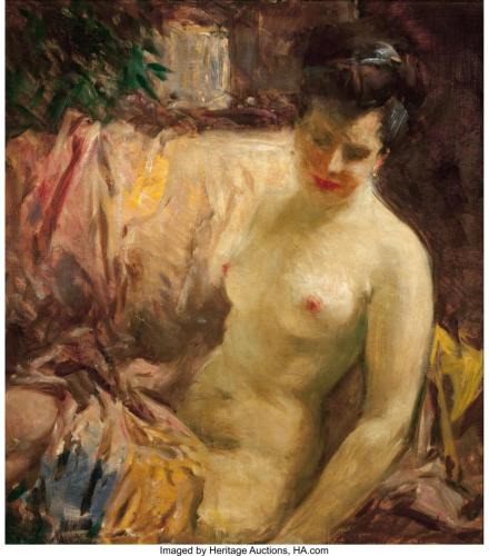 Nudo sdraiato – HC ChristyHoward Chandler Christy (Duncan Falls, Ohio, USA, 1872-1952) è stato un pittore che, per motivi commerciali, divenne un famoso illustratore.