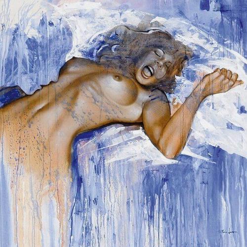 Orgasmo Blu - Painting oil on canvas by © Fazio Lauria - AmorArt