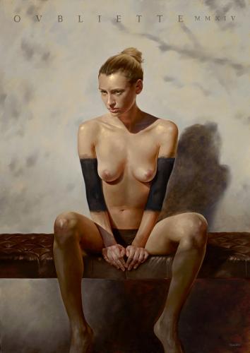 Oubliette - Painting oil on canvas by © Aaron Nagel - AmorArt