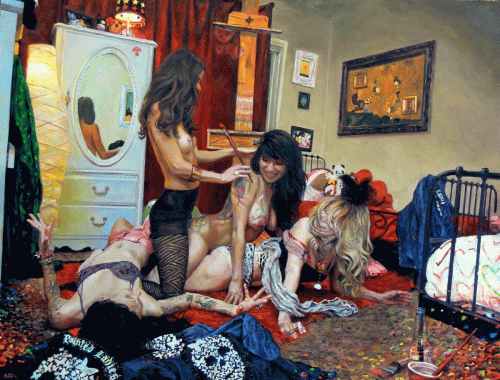 Painted Ladies - Painitng by © Natalia Fabia - AmorArt