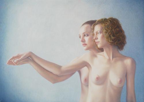 Pas de deux - Oil on canvas - Painting by © Neil Moore - AmorArt