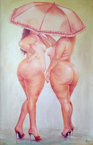 Pink Ladies - Painting by © Isabel Mahé - AmorArt