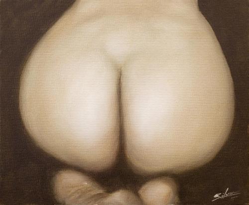 Rear view II - Painting Oil on canvas by © John Silver - AmorArt