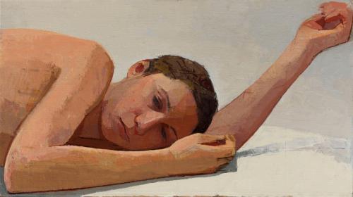 Reclining Head and Arm I - 2006-2007 - Painting by Andy Pankhurst - AmorArt