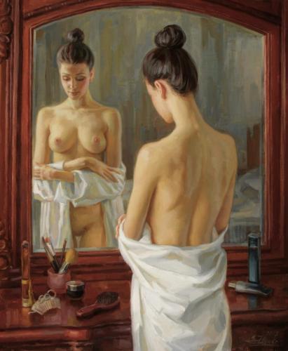 Reflection - Painting by © Sergej Zlenko - AmorArt