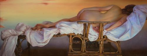 Relaxation - Painting oil on canvas by © Andriy Bilichenko and Mariya Bukhtiyarova Bilichenko - AmorArt