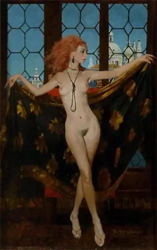 Rosina, 1926 - Oil on panel - Artwork by © Robert E. McGinnis - AmorArt